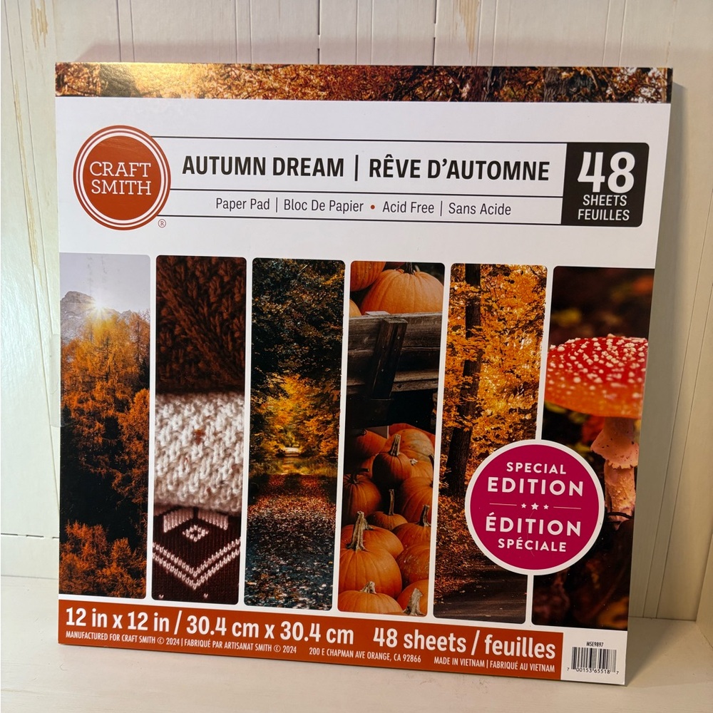 Craft Smith autumn 48 page 12” x 12” sheet scrapbooking pad.